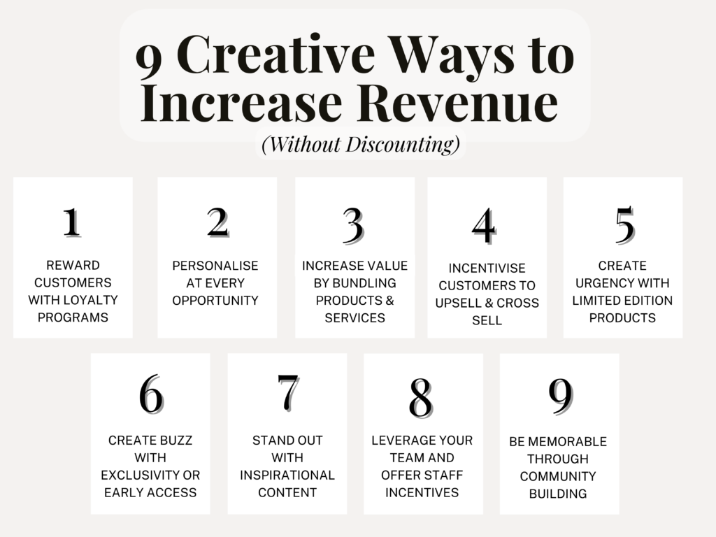 9 creative ways to increase revenue (without discounting)