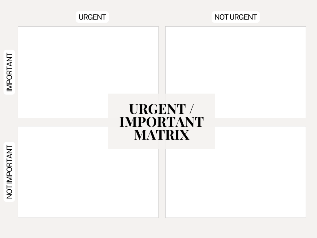 How to Be More Productive with the Urgent / Important Matrix